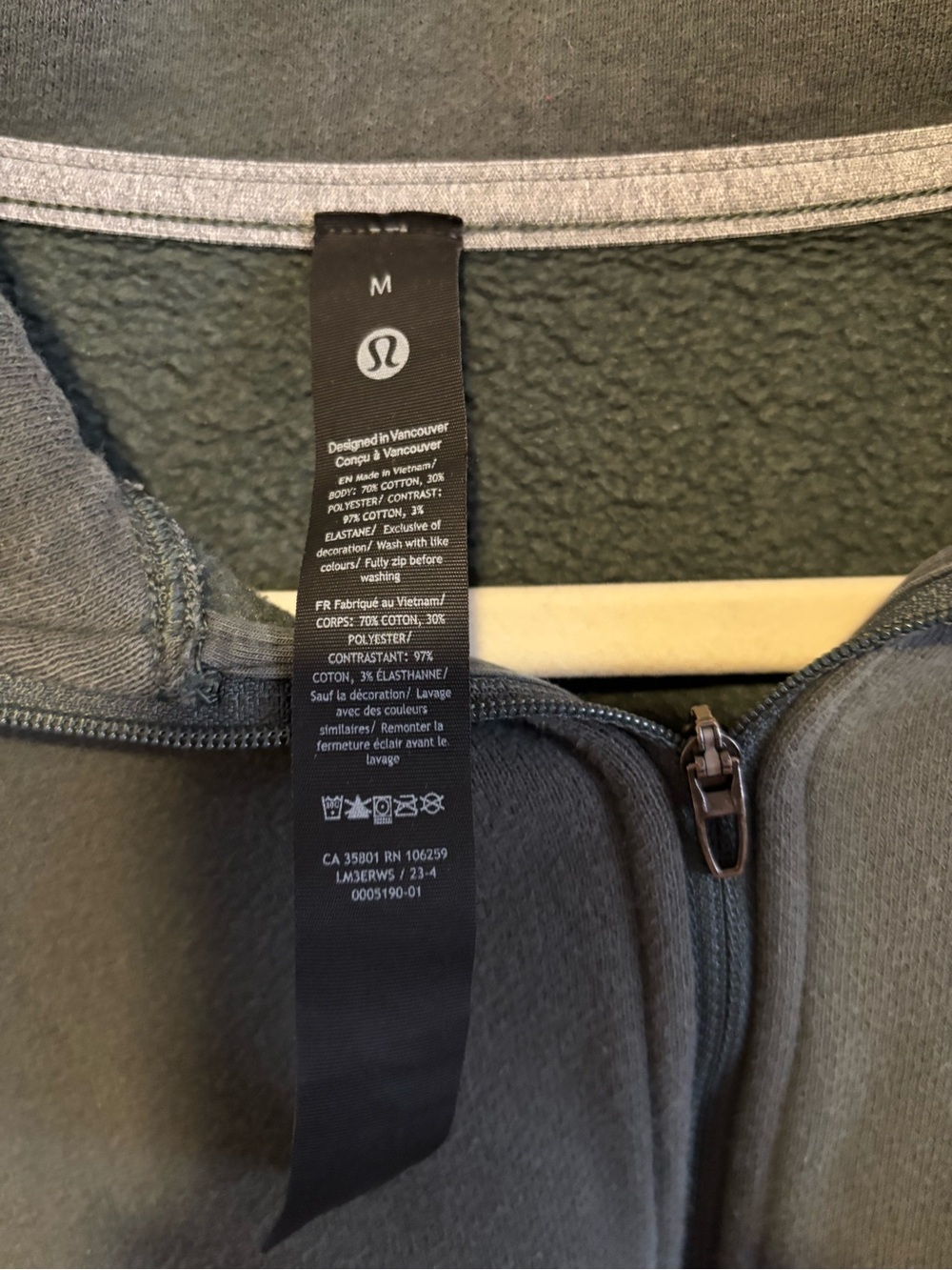 lululemon athletica Charcoal Gray Zip Sweatpants